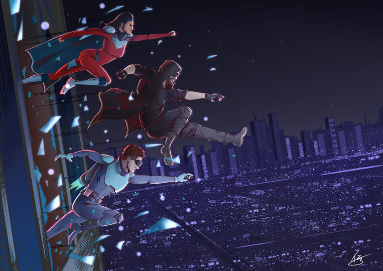 The Trinity make their escape