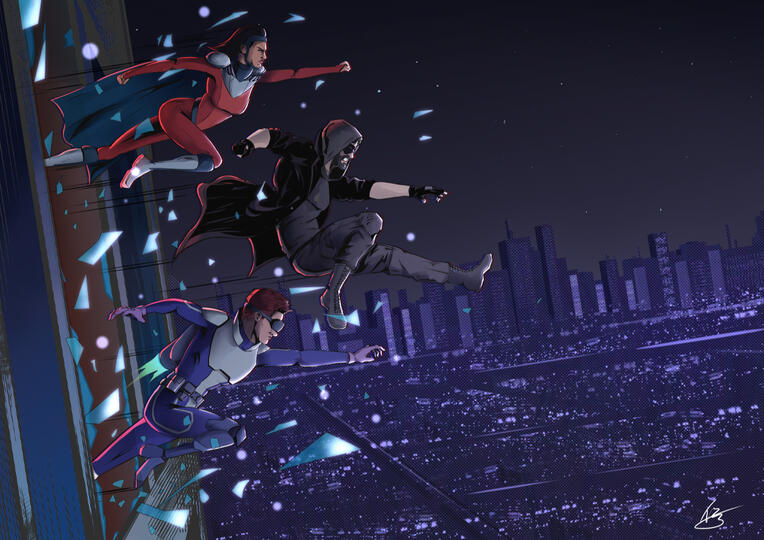 The Trinity make their escape